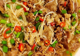Resep enoki siram daging (Foto: cookingfollowme.com)