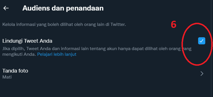 Langkah-langkah mengubah akun Twitter menjadi private (Foto: Istimewa)