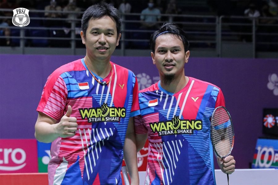 Mohammad Ahsan dan Hendra Setiawan, ganda putra Indonesia yang dijuluki The Daddies. Foto: Twitter/ INABadminton
