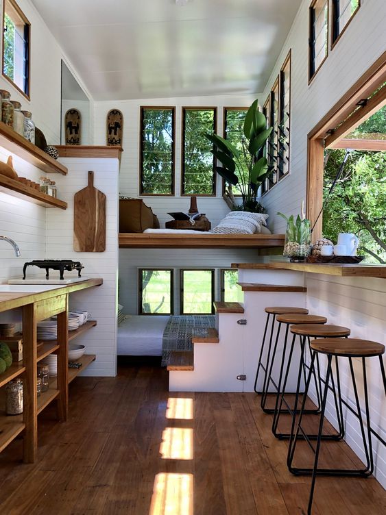 Rumah mungil dengan desain interior elegan (Foto: Pinterest)