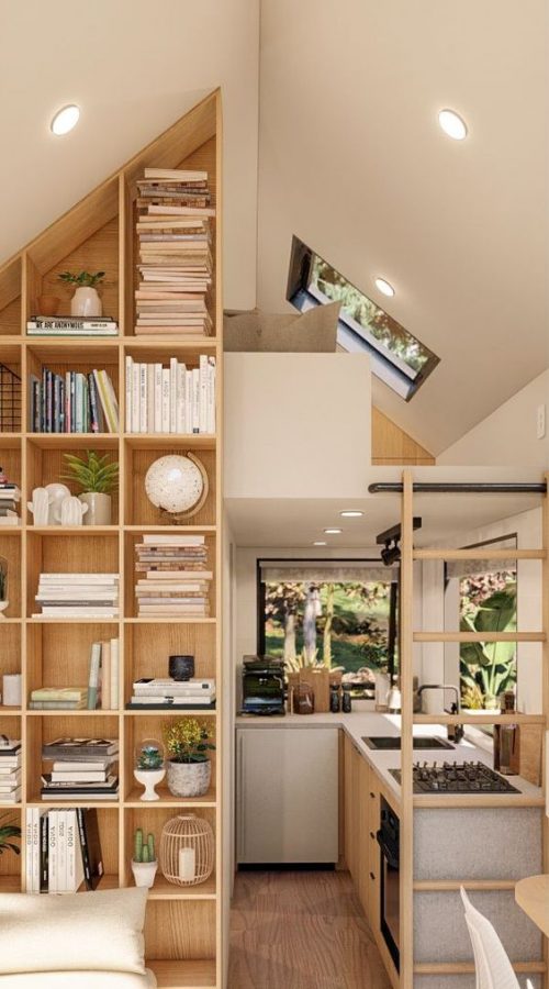 Storage atau ruang penyimpanan pada rumah mungil (Foto: Pinterest)