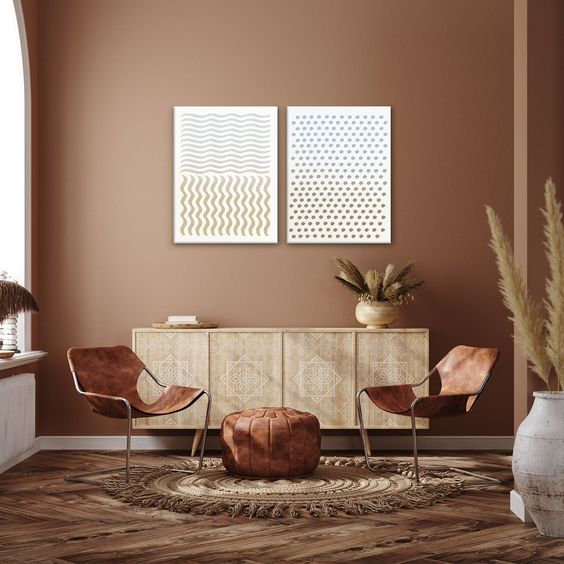 Ruangan dengan warna earth tone (Foto: Pinterest)