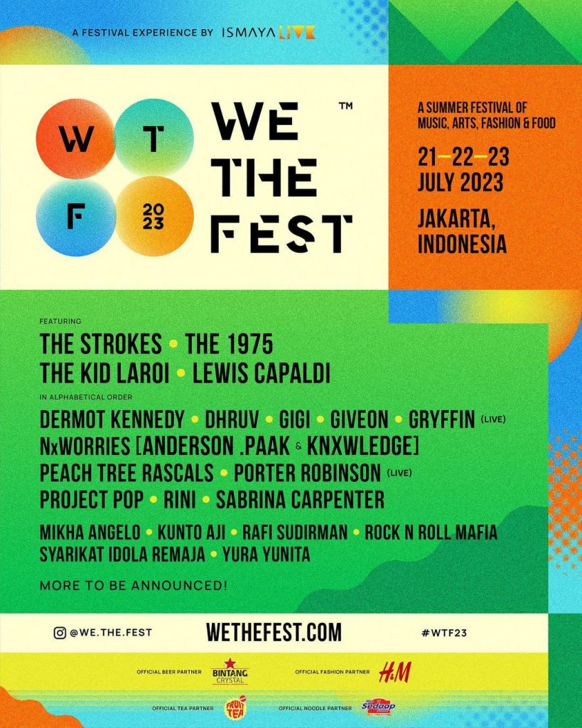 Line up We The Fest 2023 by Ismaya (Foto: Instagram @ismaya)