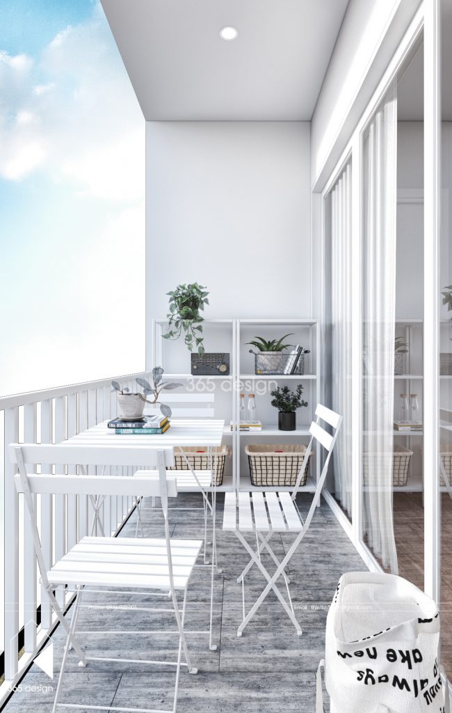 Balkon dengan nuansa putih (Foto: Pinterest/365 Design)