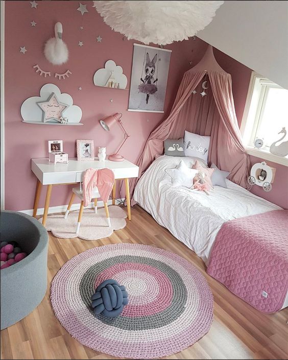 Warna pink untuk kamar anak (Foto: Pinterest)