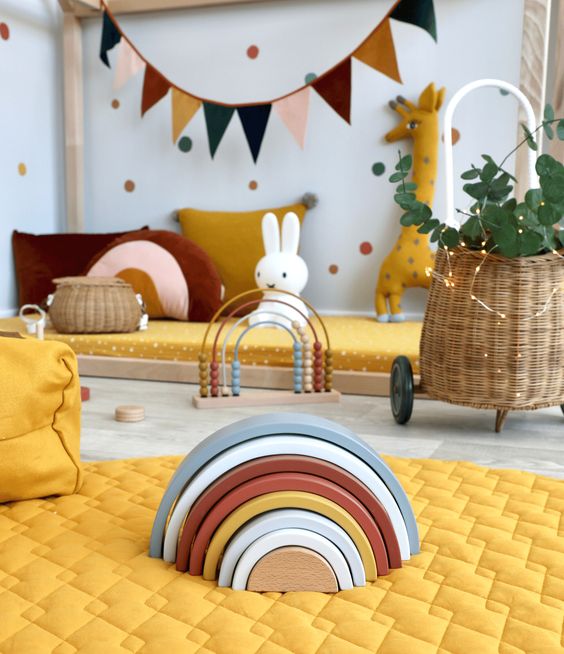 Warna kuning untuk kamar anak (Foto: Pinterest)