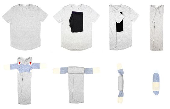 Trik menggulung pakaian saat packing (Foto: Pinterest)