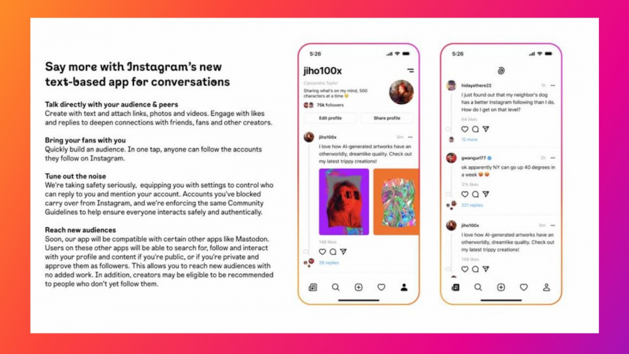 Bocoran konsep aplikasi Instagram berbasis teks (Foto: Twitter/Lia Haberman)