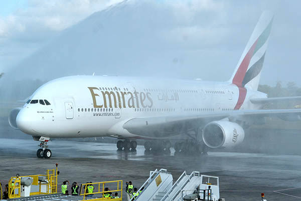 Airbus A380 mendarat di Bali (Foto: Solopos)