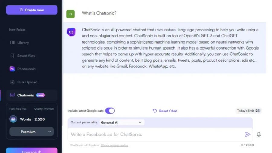 Chatbot AI Chatsonic