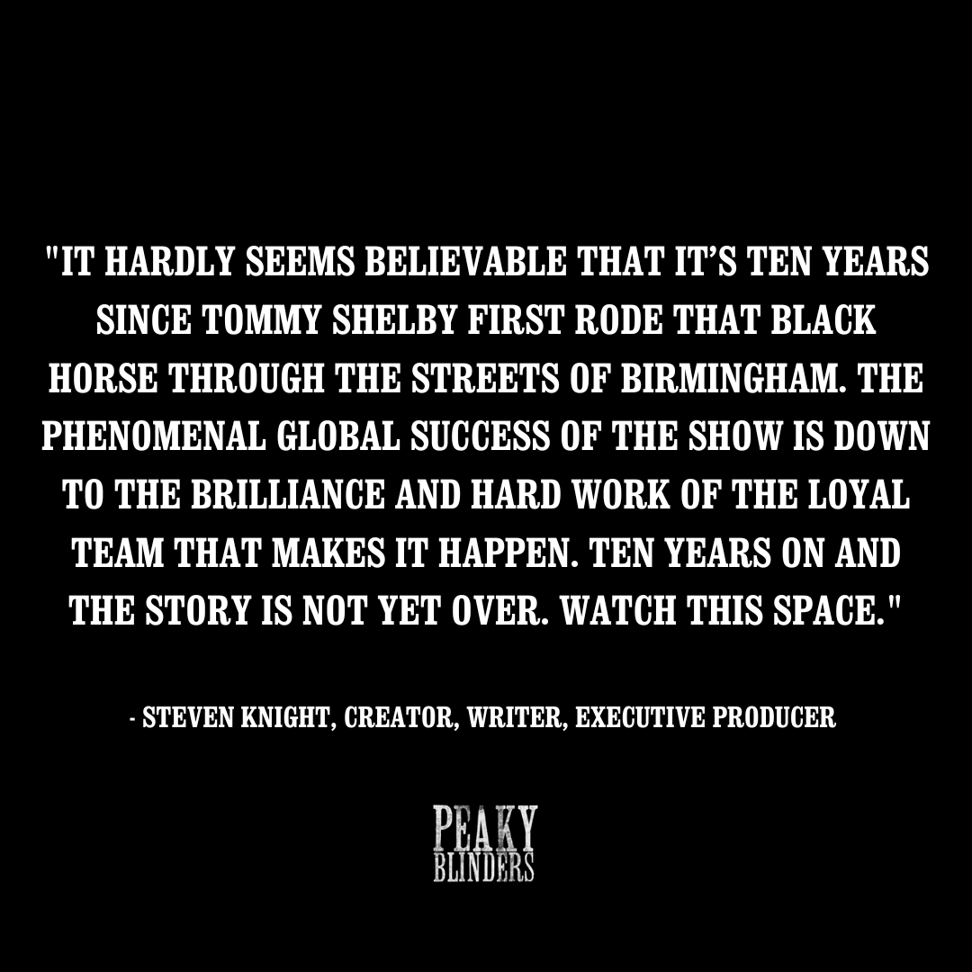 Pernyataan Steven Knight. Source: X @thepeakyblinders