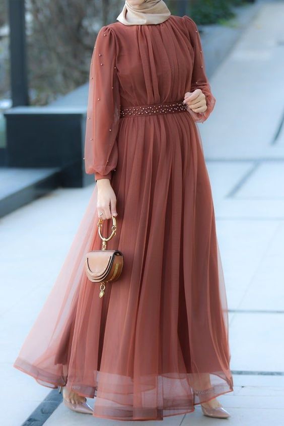 Gamis berbahan chiffon