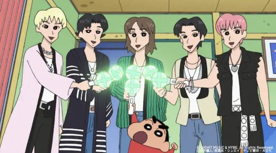 TXT versi animasi Crayon Shin-chan. Credit: BigHit Music