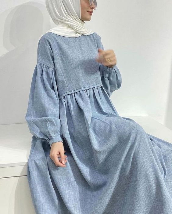 Ilustrasi gamis katun