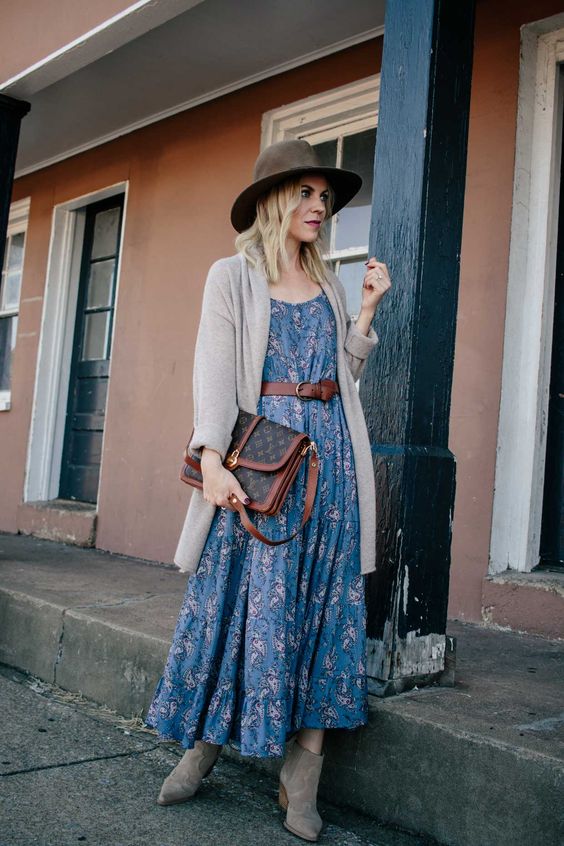 Cardigan dengan dress