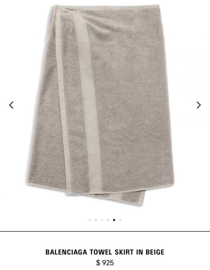 Balenciaga Towel Skirt