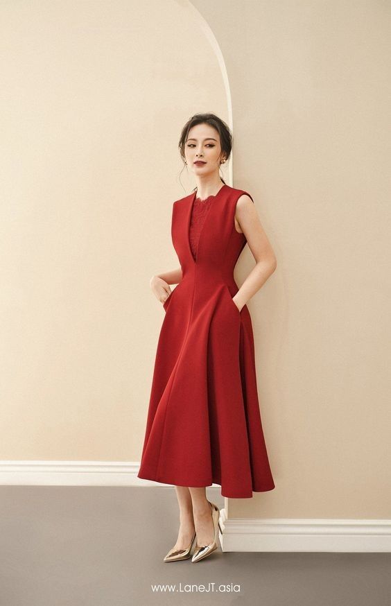Dress warna merah