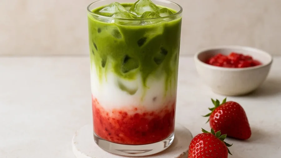 Matcha Strawberry Latte